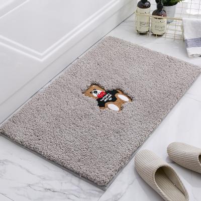 China Cute Microfiber Whole Viable Modern Non-Slip Absorbent Shaggy Rug Bath Mat for sale