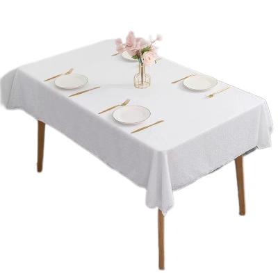 China Canvas Covered Tablecloth Rose Gold Sequin Embroidery Wedding Birthday Party Waterproof Tablecloth Cover Decoration for sale