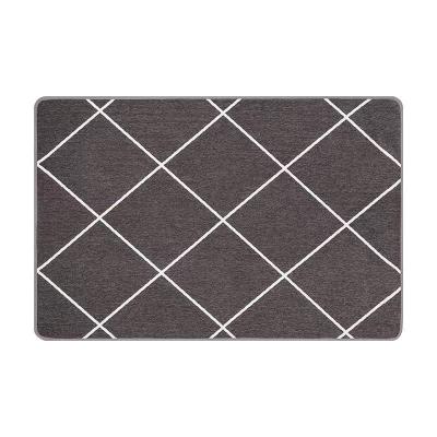 China Solid Door Mat Black Indoor Washable Home Doormat for sale