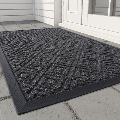 China Hot Sale Natural Rubber Durable Support Door Washable Mats Front Outdoor Doormat for sale