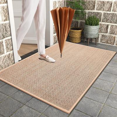 China Mats For Entrance Easy Clean Washable Canvas Non-Slip Entrance Cover Outdoor Door Mat for sale