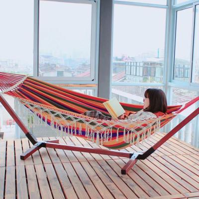 China Lace Size Queen Size Bohemian Hammock Amazon Amazon Stand Custom Modern Brazilian Luxury Double Tassel Hammock Perfect For Outdoor Camping for sale