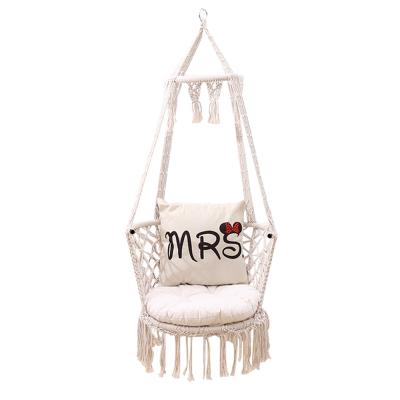 China New industrial hot wreath balcony swing cotton tassel rope swing lace factory direct sale PIRNY hanging chair for sale