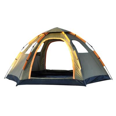 China Hot Sale Hexagonal Automatic Single Layer Double Door Diamond Ground Nail Hex Tent for sale