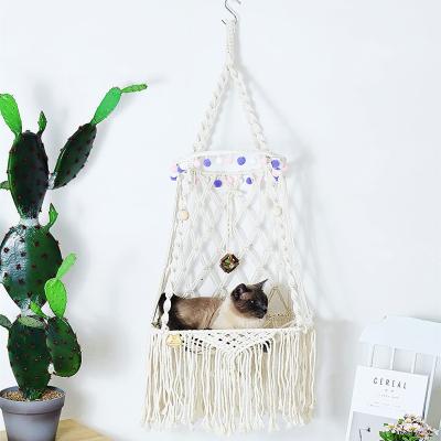 China Factory Direct Selling Travel Cotton Rope Pet Hammock Rope, Handmade Indoor Woven Thick Thick Cotton Rope, Suitable for Large Cats for sale