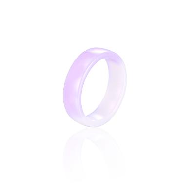 China Fashion Wholesale High Quality Rose Ring Jewelry Women Ceramic White Ceramic Ring for sale