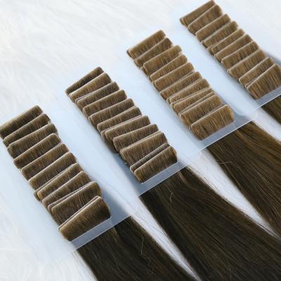 China Wholesale 100% Virgin Hair Hand Tied Seamless Skin PU Hair Weft Extensions, Invisible Virgin Hair Tape Hair Extensions for sale