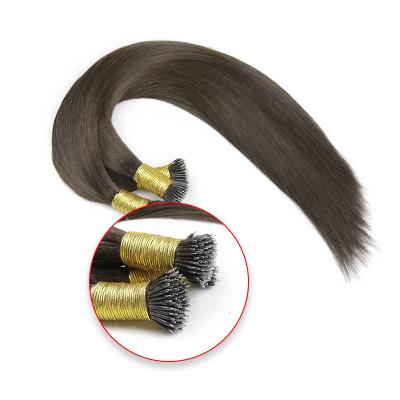 China Hot Selling Material Nano Ring Virgin Double Drawn Hair Extensions , Real Nano Ring Tip Hair Extension for sale