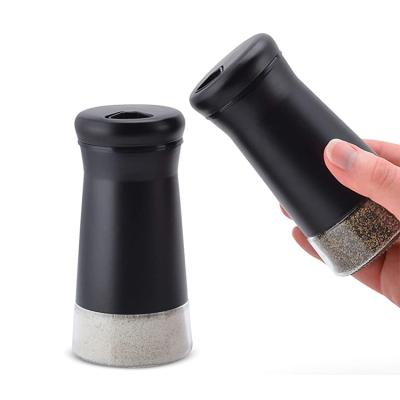 China Sustainable Wholesale 120ml Sea Salt Pepper Shakers With Stainless Steel Glass Bottle for sale