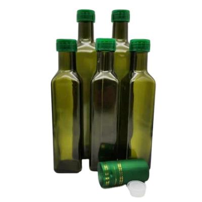 China Hotel Restaurant Home Best Seller Dark Green Olive Oil Bottle With Kitchen Frying Oil Glass Bottle for sale