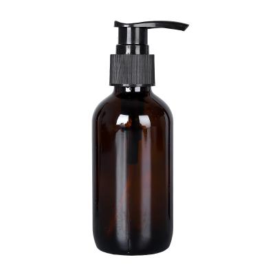 China Boston Glass Bottle Pharmaceutical Wholesale Amber Shampoo Liquid Soap Pump Sprayer for sale