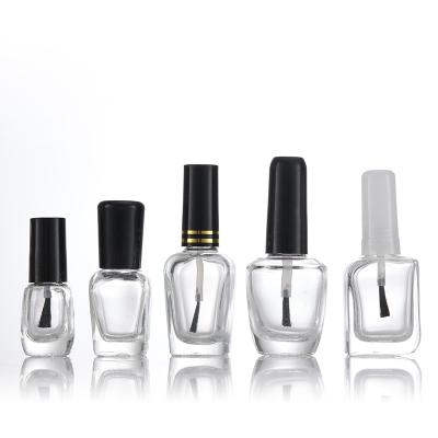 China Personal Care Customized Various Shapes Of Empty Glass Nail Polish Bottle With Brush Caps for sale