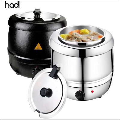 China Commercial Commercial Equipment for Restaurant Chicken Buffet Catering Pot Soup Heater Black and White 10L for sale