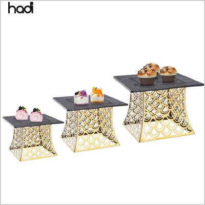 China Guangzhou equipment coltd hotel gold stand unique dessert riser luxury clear sourcing metal sideboard buffet racks for sale