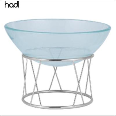 China Modern catering decorations buffet round rack snack cake stand stainless steel buffet rack with glass bowl for sale