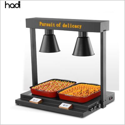 China Black Restaurant Station 2 Lamp Food Warmer Carving Buffet 1 High Quality Hardware Restaurant Carving Station With Heat Light for sale