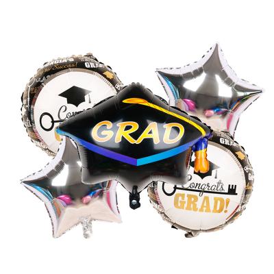 China Gift Toy Happy graduation aluminum foil balloon set graduation season student graduation scene decoration balloon congratulations balloon for sale