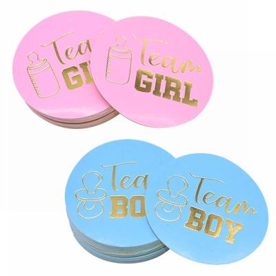 China Stickers New Team Boy Team Girl Stickers Boy or Girl Vote Sticker for Gender Reveal Party Creative Decoration Baby Shower Supplies for sale