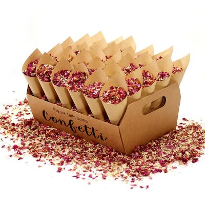 China Kraft paper Frigg Wedding Confetti Tube Stand Support Valentine's Day Decorative Kraft Paper Wedding Tray Confetti Tube Wedding Paper Tube for sale