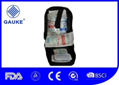 China Black Emergency Car Kit Basic First Aid Equipment With Wound Compress for sale