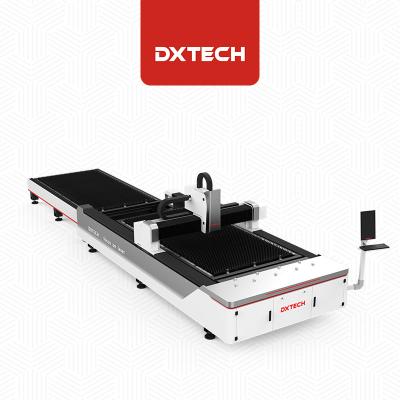 China EL DXTECH 3kw Economy Fiber Metal Laser Water Cooled Cutting Machine With Exchange Platform Good Price for sale