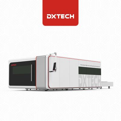 China Cheap dxtech factory metal 2 x 3 laser cutting machine feet full cover exchange water-cooled table for sale