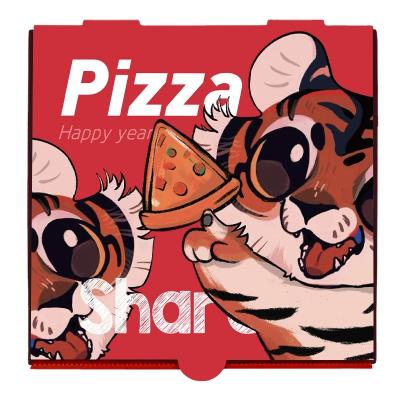 China Recyclable Package Food Grade Food Storage Package Pizza Box Customize Corrugated Pizza Box With Your Logo for sale