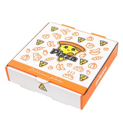 China Recyclable Eco Friendly Pizza Box Package Food Grade Corrugated Kraft Pizza Box Custom Printed With Your Logo for sale