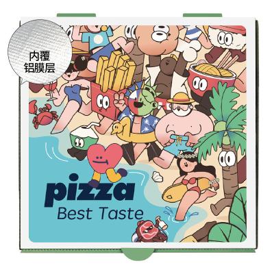 China Recyclable Pizza Boxes Wholesale Custom Corrugated Printing 8 9 10 12 13 15 Inch Pizza for sale