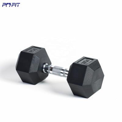 China Universal hot sale pev hexagon dumbbell malaysia dumbells hex dumbbell rubber hex dumbbell for sale