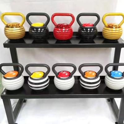 China Universal Custom Kettlebell Dumbbell Cast Iron Kettle Bell Set Adjustable Fitness Kettle Bell for sale