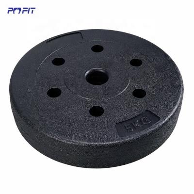 China Eco - Friendly Wholesale Concrete Dumbbell Barbell Plates 2.5 Kg 5kg 10kg 15kg Cement Weight Plate for sale