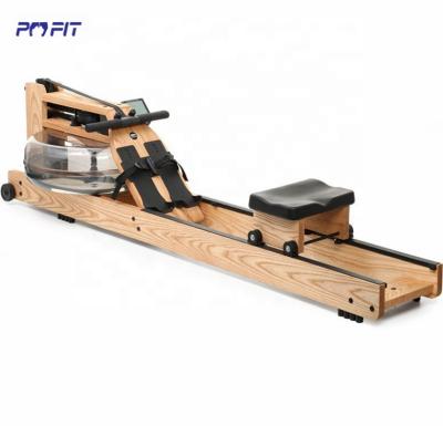 China Universal Fitness Indoor Hydraulic Rower Water Rowing Machine Hydronic Rowing Machine Wood for sale