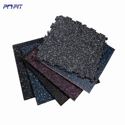 China Black Gym Flooring Mat 1x1 Rubber Commercial Gym Flooring Non Toxic Color Custom Size 15mm To 50mm for sale