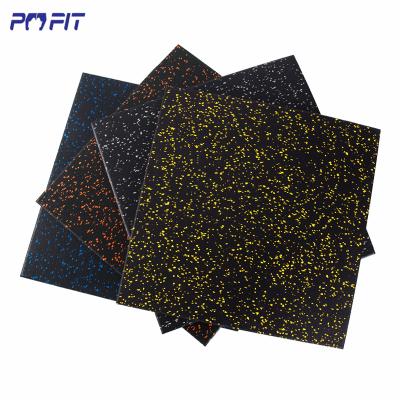 China Interlocking Rubber Gym Flooring Sports Gym Mat Non-Toxic Custom Floor Rubber Flooring Tiles for sale