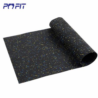 China Durable Custom Size Gym Mat Thickness Gym Flooring Joints Rubber Flooring For Gym Roll for sale