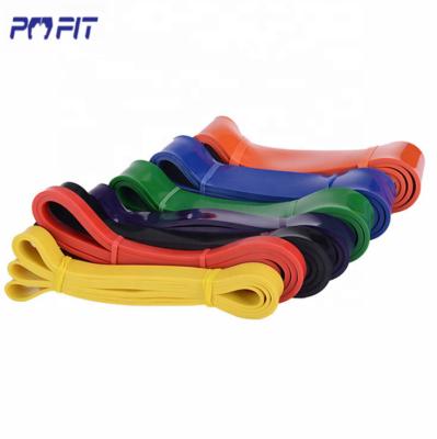 China Durable Printed Elastic Bands Gym Exercise Natural Rubber Cloth Custom Resistance Bands for sale