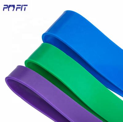 China Custom Made Eco-friendly Workout Stretch Band Rubber Elastic Fitness Resistance Exercise Bands for sale