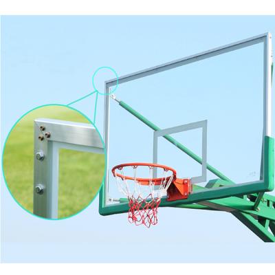 China Corrosion Resistance 12mm FIBA ​​Standard Size Fiberglass Basketball Hoop Backboard Glass Basketball Backboard for sale