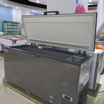 China Hotel import compressor ultra low temperature solid door chest freezers with digital control DW-60W425 for sale