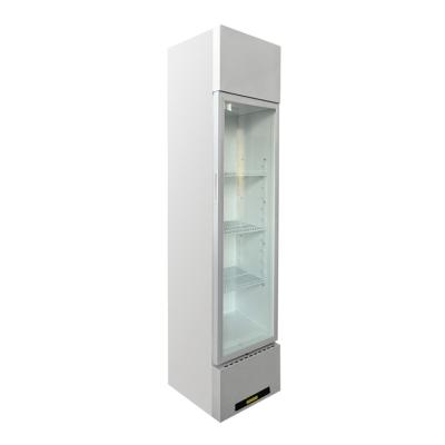 China Beverage Cabinet Low Temperature Energy Saving Commercial Upright Freezer With Glass Cover Folding Door Electric Single Door Energy Saving for sale