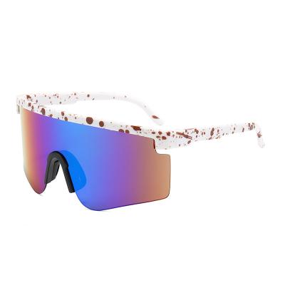 China Fishing sports sunglasses Windproof sports Sunglasses 2021 Viper Fashion Sport Sunglass for Men one piece lens custom shades for sale