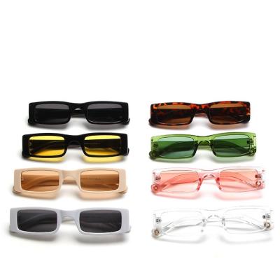 China Fashion Sunglasses DLL98048 DL Glasses Retro Vintage Rectangle Sunglasses Narrow Chunky Plastic Frame Glasses for Women and Men trendy shades for sale