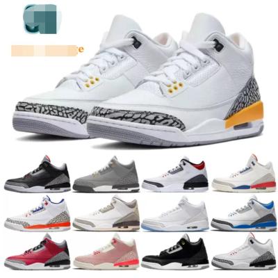 China Rubber Top Quality Basketball Shoes Sports Sneakers Running aj3 retro Cardinal Red Shoes Chaussures Homme for sale