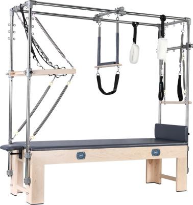 China Full Trapeze Pilates Cadillac Pilates Studio Reformer Combo Machine Canadian Maple Solid Wood Gym Yoga Mall 220.6*72*61.5cm for sale