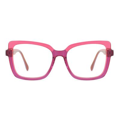 China YC Hand Made Acetate Optical Frame Simple Design Hot Selling Optical Eye Glasses Eyeglasses for sale