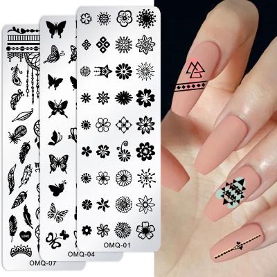 China Nail Art Tool Nail Art Stamping Cute Stainless Steel Nail Art Decoration Different Plate Designs for sale