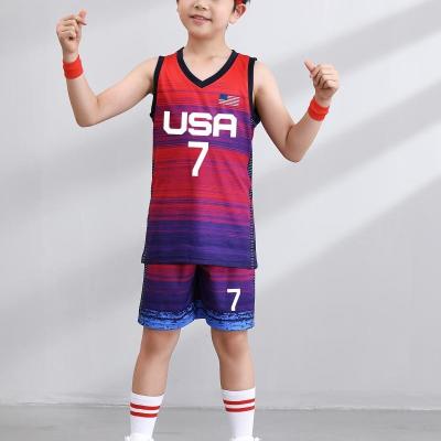 China Customized antibacterial basketball clothing for child and adult new design basketball suit club basketball tank top for sale