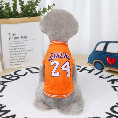 China Sustainable Summer Sales Pet Sport Basketball Vest Luxury Clothes For Dog for sale