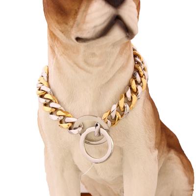 China Gold Viable Luxury Collars Pets Big Hip Hop Leads Chains Kit Dog Collars Choke Collar Collar For Dog for sale